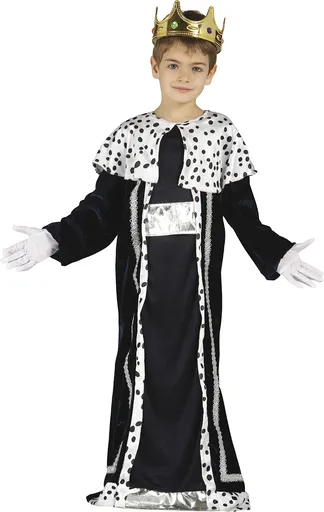 Guirca Dětský kostým Král Melichar - modrý Velikost - děti: M: 115-123 cm