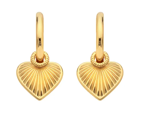 Hot Diamonds Pozlacené náušnice 2v1 Srdíčka s diamanty Jac Jossa Hope DE808