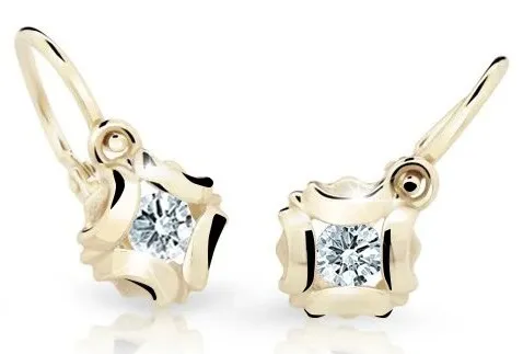 Cutie Diamonds Dětské náušnice ze žlutého zlata s brilianty DC2216-10-00-X-1