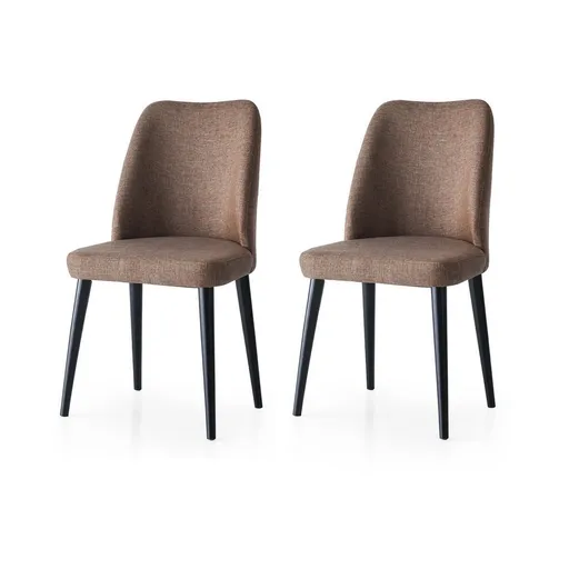 Sada jídelních židlí Luna Brown and Black, 2 ks