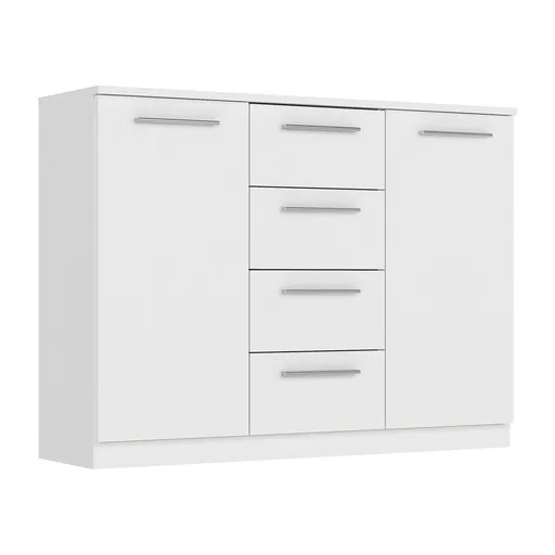 Komoda 2 dveře + 4 zásuvky SURREY bílá