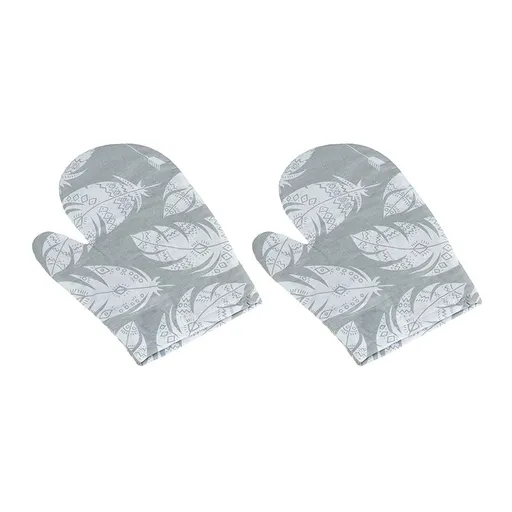 Bellatex Kuchyňská chňapka Pírko šedá, 28 x 18 cm, 2 ks