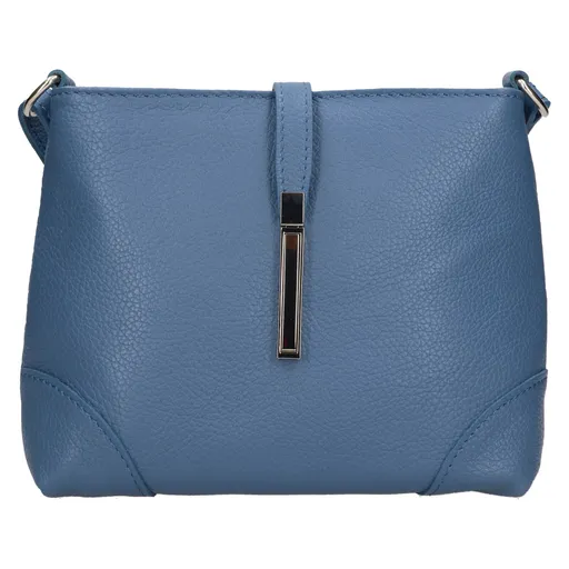 Dámská kožená crossbody kabelka Italia Marlen - modrá