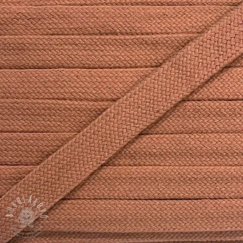 Bavlnená šnůra plochá 13 mm salmon