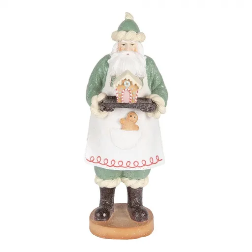 Dekorace Santa s perníkovou chaloupkou - 11*11*30 cm Clayre & Eef