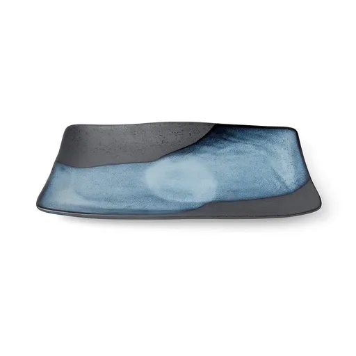 Servírovací talíř STORM 30 cm, modrá, keramika, MIJ