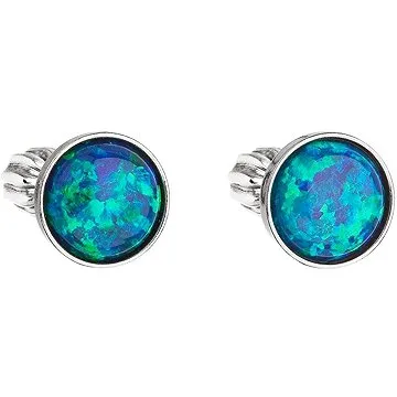 EVOLUTION GROUP 11001.3 pecky se syntetickým opálem, Swarovski® (Ag925/1000, 1 g, zelený) (8590962110029)