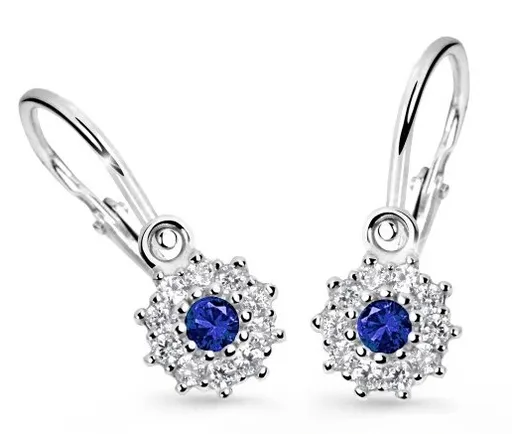 Cutie Jewellery Dětské náušnice z bílého zlata C2749-10-X-2 modrá