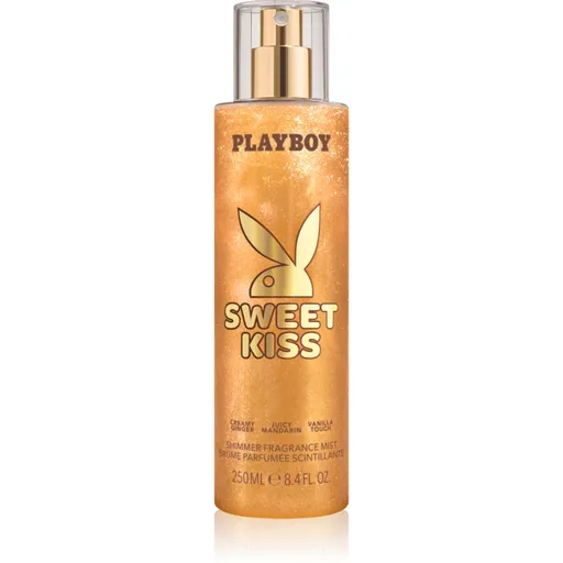 Playboy Sweet Kiss tělový sprej se třpytkami pro ženy 250 ml