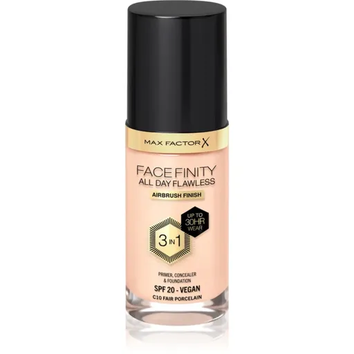 Max Factor Facefinity All Day Flawless dlouhotrvající make-up SPF 20 odstín 10 Fair Porcelain 30 ml