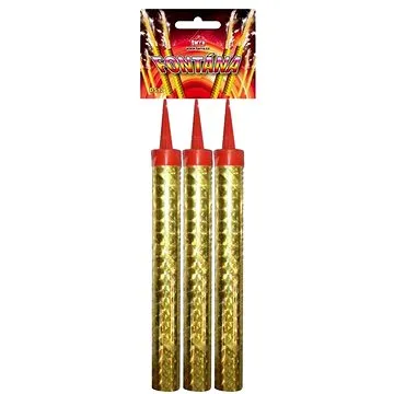 Párty fontána na dort 12 cm - zlatá - 3 ks  (8595596318773)