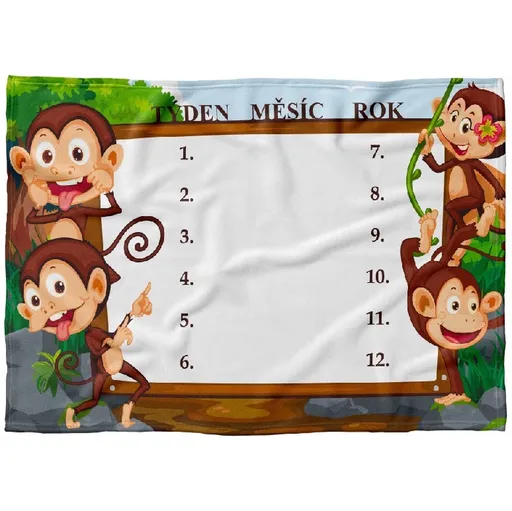 Deka milníková-Opičky