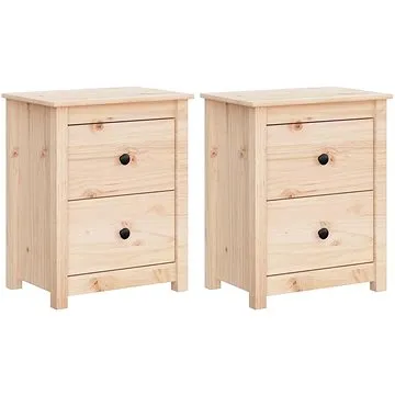 Noční stolky 2 ks 50 × 35 × 61,5 cm masivní borové dřevo (813680)
