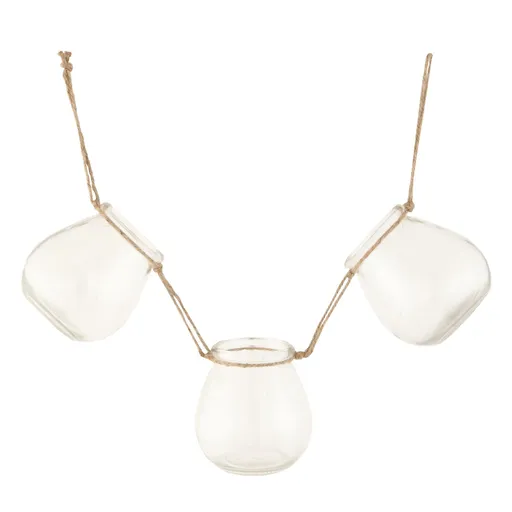 Skleněný závěsný svícen baňky - 40*9*11 cm Clayre & Eef