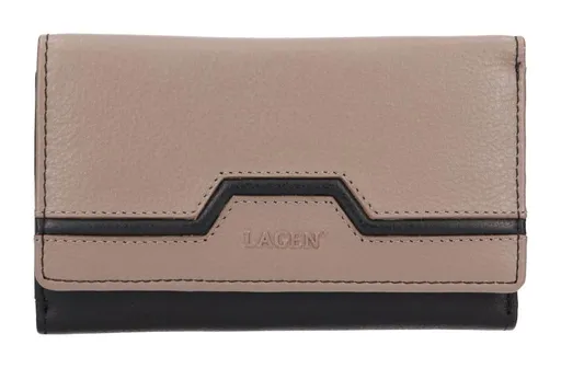 Dámská kožená peněženka Lagen BLC/5375/422 Black/Taupe