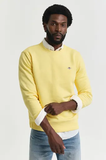 MIKINA GANT REG SHIELD C-NECK SWEAT BANANA YELLOW