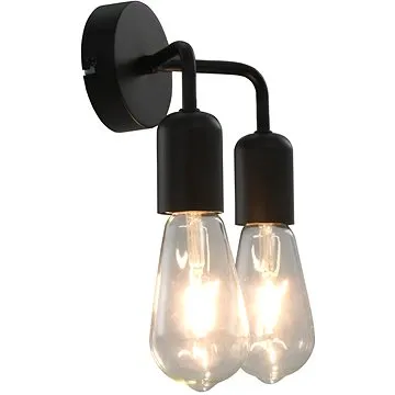 Nástěnné světlo se žhavicími žárovkami 2 W černé E27