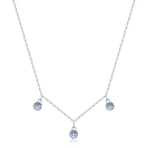 S'Agapõ Ocelový náhrdelník s kubickými zirkony Dazzly SDZ143