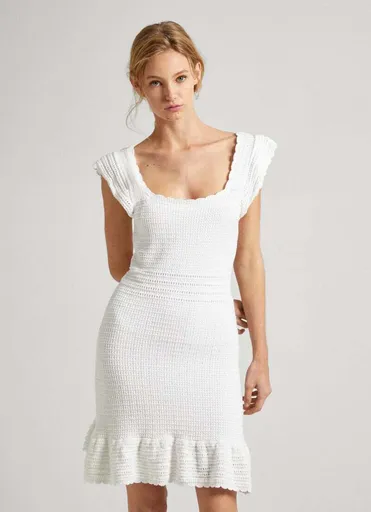 Pepe Jeans dámské bílé šaty GESA PL953524800 XS