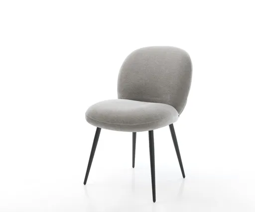 Jídelní židle Nube-Flex strukturovaná látka Měkký šedá 4-nohá