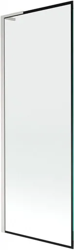 MEXEN/S Next L vanová zástěna FIX 70 x 150, černá vzor, nikl kartáčovaná 895-070-000-03-70-97