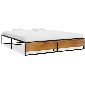 Shumee černý kovový 160×200 cm, 324817 (324817)