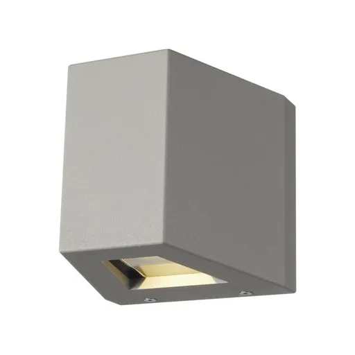 SLV BIG WHITE OUT-BEAM, venkovní nástěnné svítidlo, LED, 3000K, Beam up/Flood down, stříbrošedé, IP44 229664