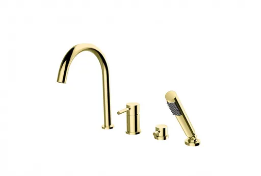 BESCO 4 otvorová vanová baterie ILLUSION zlatá s příslušenstvím BABWI4ZL