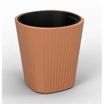 LAMELA, květináč MUZA nízký, rozměr 39 x 39 cm, výška 41 cm, terracotta (1311118735)