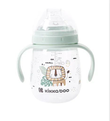 KikkaBoo Hrnek se silikonovým pítkem 6m+ mint 240 ml