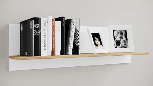 VCM Nástěnná police Usilo, bílá