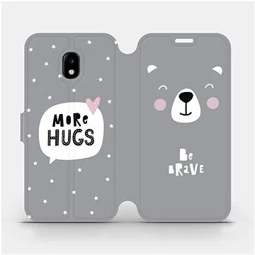 Flipové pouzdro na mobil Samsung Galaxy J3 2017 - MH06P Be brave - more hugs (5903226742608)