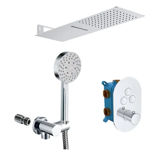 Mereo Sprchová sada s podomítkovou baterií 3 cestná oválný kryt CB60157TB4