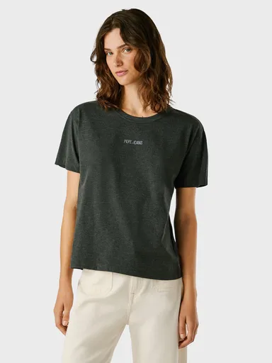 Pepe Jeans dámské tmavě šedé tričko Bemma PL5000044963 L