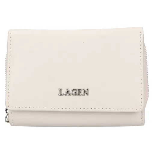 Malá dámská kožená peněženka Lagen Clio - světle šedá