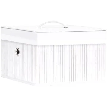 Shumee Bambusové úložné boxy 4 ks bílé (320766)
