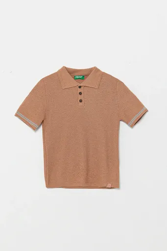 Dětské polo tričko ze lněné směsi United Colors of Benetton