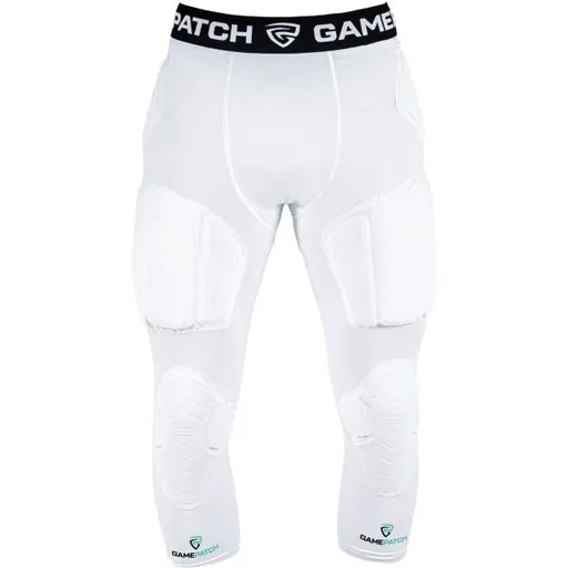 GAMEPATCH PADDED 3/4 TIGHTS WITH FULL PROTECTION Kompresní unisex legíny, bílá, velikost