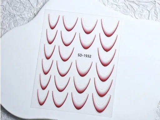 Samolepky na nehty - Francie, červené