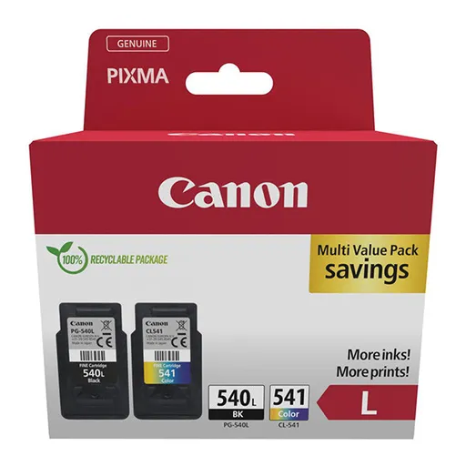 CANON PG-540-L/CL541XL - originální cartridge, černá + barevná, 1x11ml/1x15ml