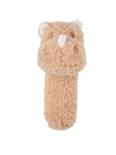 NATTOU Hračka plyšová chrastítko Teddy nosorožec 14 cm, 0m+