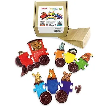 Ulanik Montessori puzzle Duhové auta (UL-PD009)