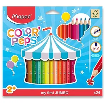 MAPED Color Peps Jumbo, 24 barev (3154148340133)