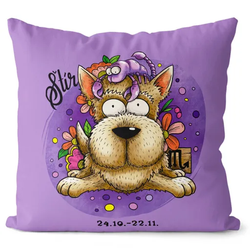 Polštář Psí znamení – štír (Velikost: 55 x 55 cm)