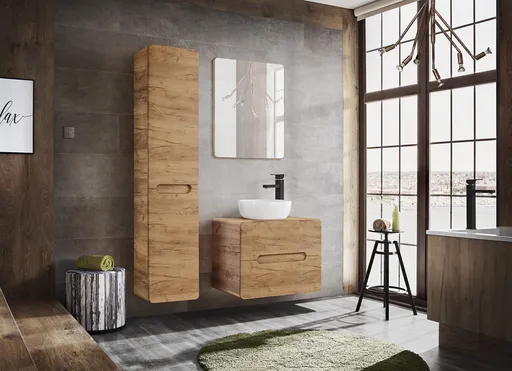 Comad Koupelnová závěsná skříňka univerzální Aruba 828 2S dub craft zlatý