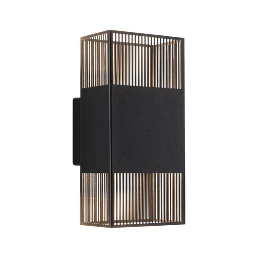 PAULMANN LED nástěnné svítidlo Tharin IP44 3000K 120x104mm 2x3,7W černá