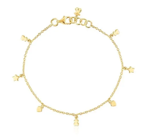 Tous Krásný pozlacený náramek s přívěsky Cool Joy 1003190800