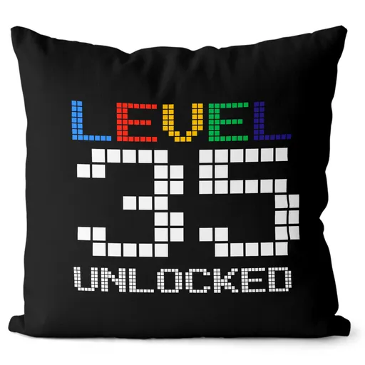 Polštář Level unlocked (Velikost: 55 x 55 cm, věk: 35)