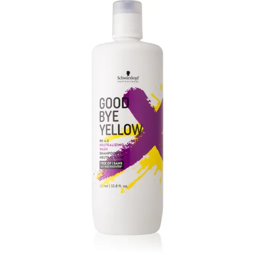Schwarzkopf Professional Goodbye  Yellow šampon neutralizující žluté tóny pro barvené a melírované vlasy 1000 ml