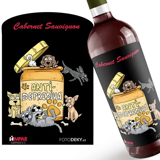 Víno Antidepresiva - pes (Druh Vína: Červené víno)